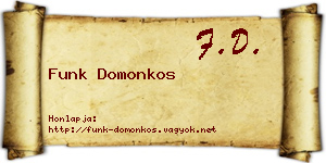 Funk Domonkos névjegykártya